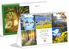 Календарь настольный перекидной РК на 2024 год (Природа)